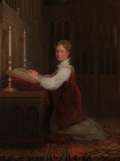 A Young Woman Kneeling at a Prayer Desk, 1813, David Wilkie