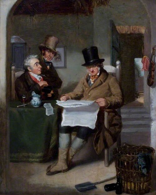 Reading the News, 1820, David Wilkie