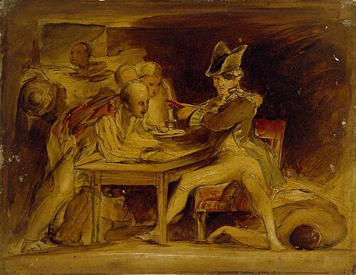 Nelson sealing the Copenhagen letter, 1835, David Wilkie