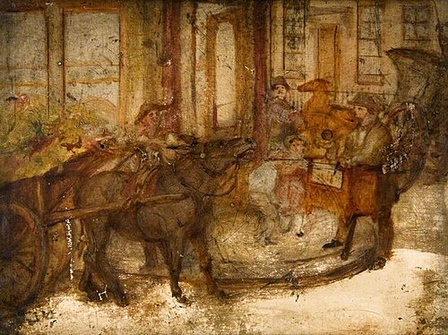 City Street Scene (sketch), , David Wilkie