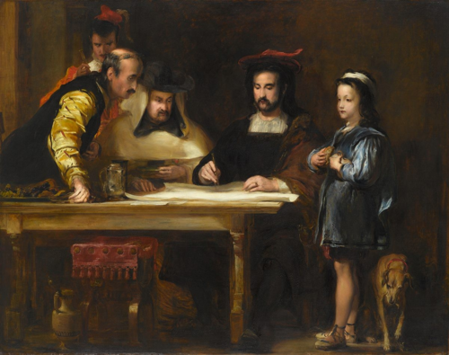 Christopher Columbus Explaining His Intended Voyage, 1834, David Wilkie