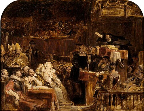 John Knox preaching before the Lords of the Congregation, 10th June, 1559, , David Wilkie