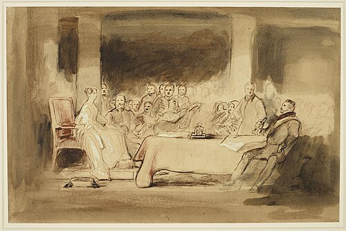 Study for 'The First Council of Queen Victoria', 1837, David Wilkie