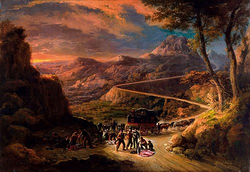 View of the Port of Miravete Old Madrid Road, 1869, Manuel Barrón y Carrillo