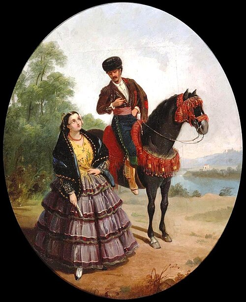 Pareja serrana, 1850, Manuel Cabral Aguado Bejarano