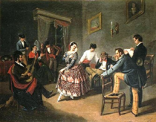 Baile en un salón, 1850, Manuel Cabral Aguado Bejarano