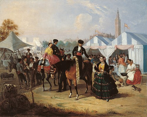 At the Seville Fair, 1855, Manuel Cabral y Aguado Bejarano
