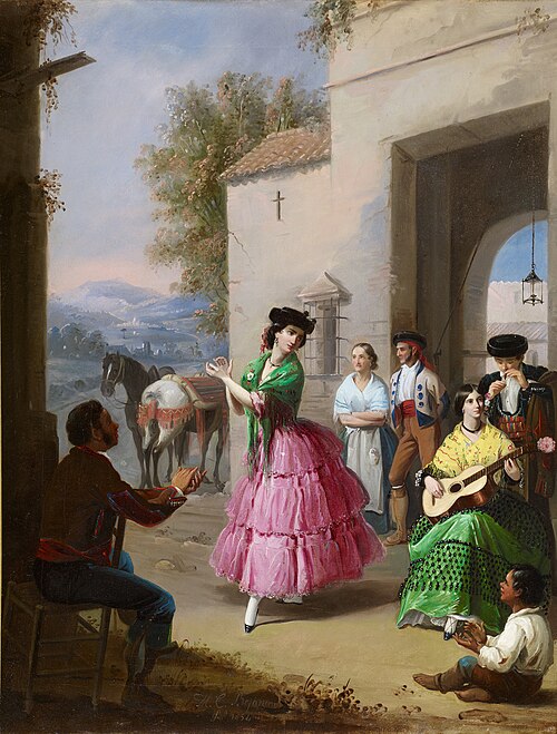 Cheering at the Gates of the Farm, 1854, Manuel Cabral y Aguado Bejarano