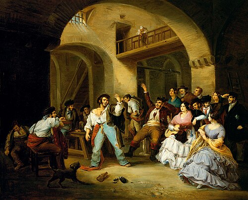 A Drunkard at an Inn, 1850, Manuel Cabral y Aguado Bejarano