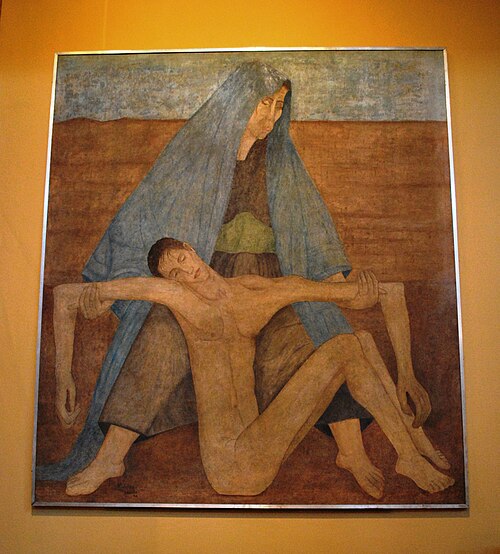 La Piedad En El Desierto, 1942, Manuel Rodríguez Lozano