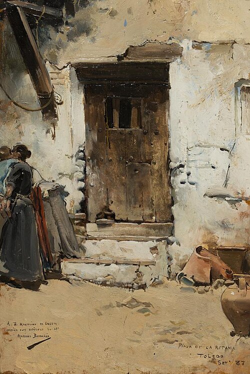 La Retama square, Toledo, 1887, Mariano Barbasán Lagueruela