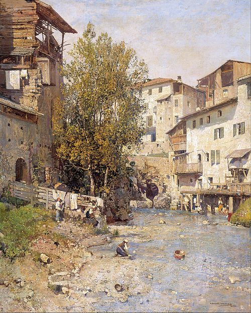 Landscape with a Village on the Outskirts of Rome, 1905, Mariano Barbasán Lagueruela