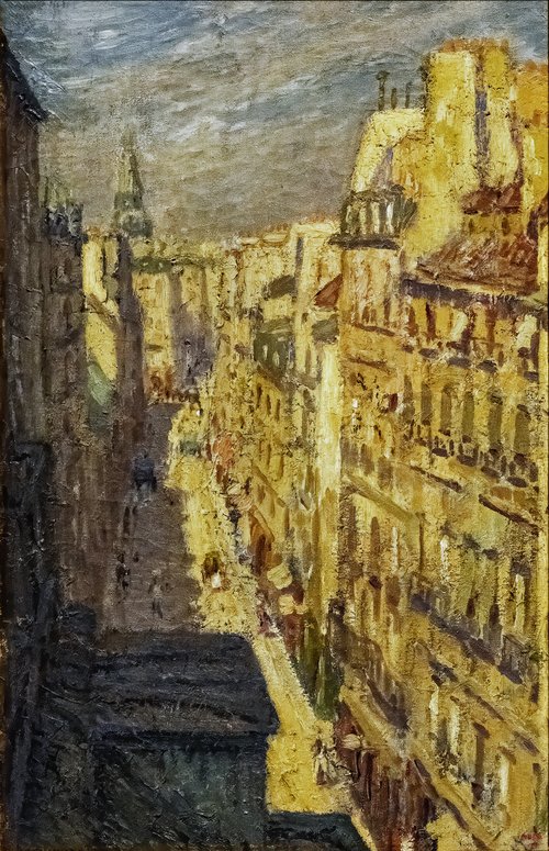 A Paris Street (Winter Sunshine), 1900, Marià Pidelaserra