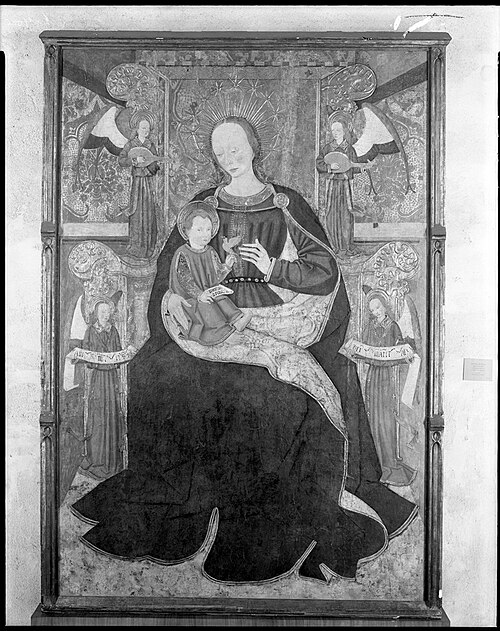 Madonna and Child Enthroned with Four Angels, 1485, Martín de Soria