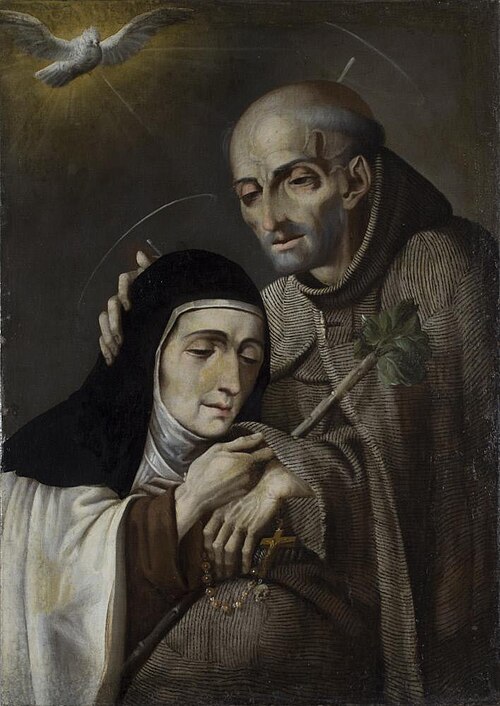 Saint Peter of Alcántara and Saint Teresa, 1724, Melchor Pérez de Holguín