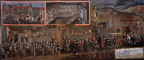 Entrada del Virrey arzobispo Morcillo en Potosí, 1716, Melchor Pérez de Holguín