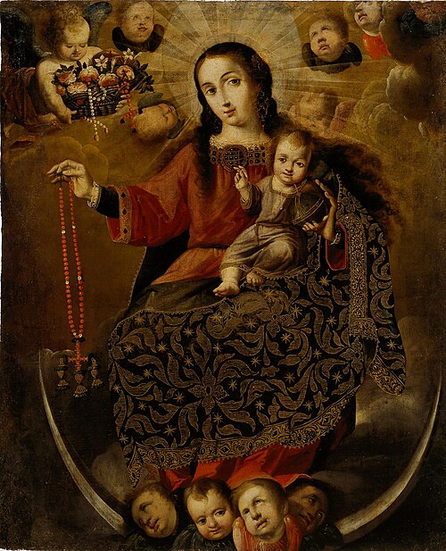 Virgin of the Rosary, , Melchor Pérez de Holguín