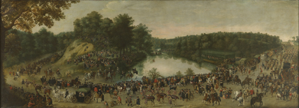 The Party at the Diesdelle in the Presence of the Archdukes Albrecht en Isabella, 1615, Denys van Alsloot