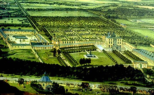 Vue à vol d'oiseau du château et du parc de Mariemont, 1620, Denys van Alsloot