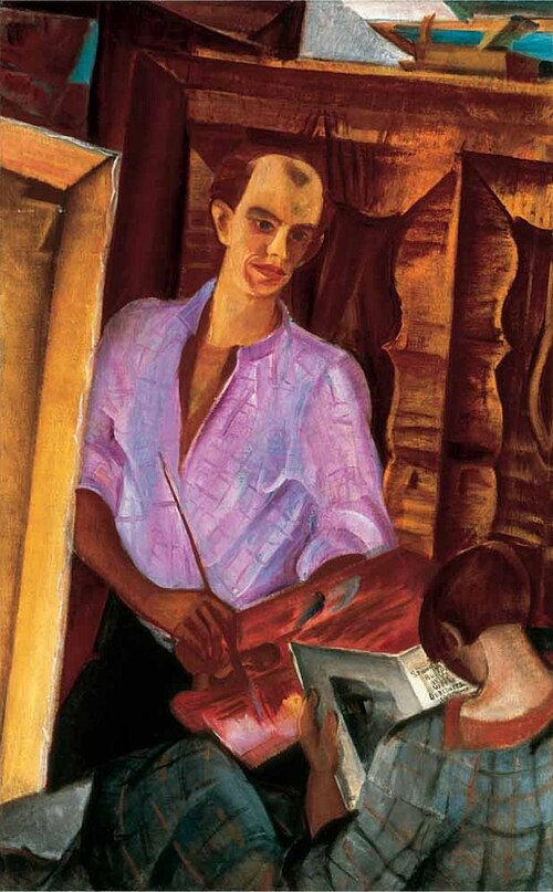Me and my Wife (Self-portrait), 1927, Gyula Derkovits