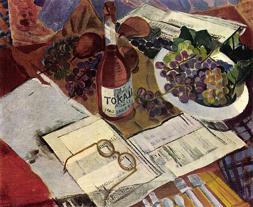 Still_Life_with_Tokaji, 1929, Gyula Derkovits