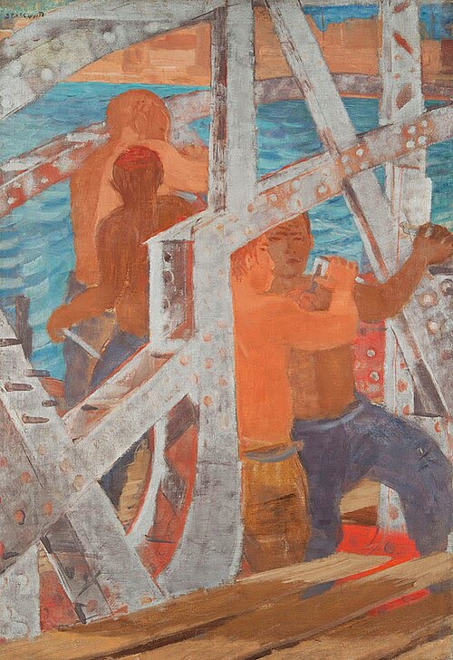 Bridge Builders, 1932, Gyula Derkovits