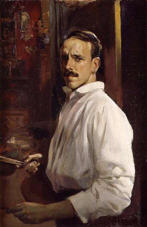 Autorretrato de José Benlliure y Ortiz con camisa blanca, 1914, José Benlliure Ortiz