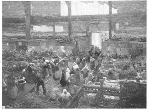 A primera hora del mercat, 1907, Ricard Urgell i Carreras