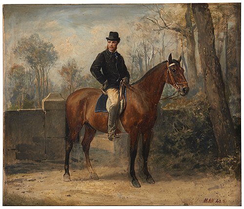 Autorretrato ecuestre, 1870, Ricardo Balaca