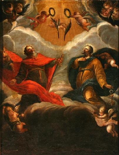 Glorificación de los apóstoles Pedro y Pablo, 1665, Vicente Berdusán