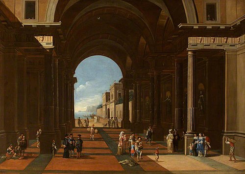 An Architectural Capriccio, 1678, Vicente Giner