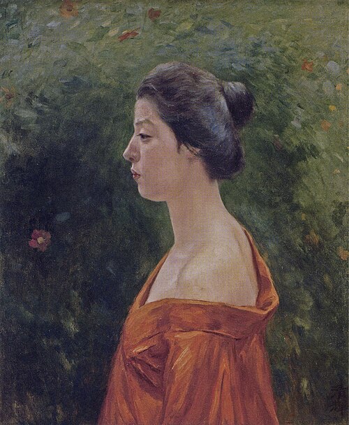 赤き衣を着たる女, 1912, Kuroda Seiki