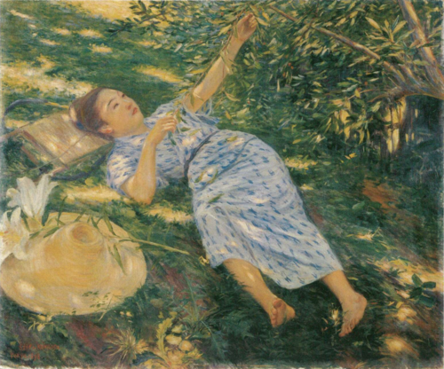 Sous l'Ombre des arbres, 1898, Kuroda Seiki
