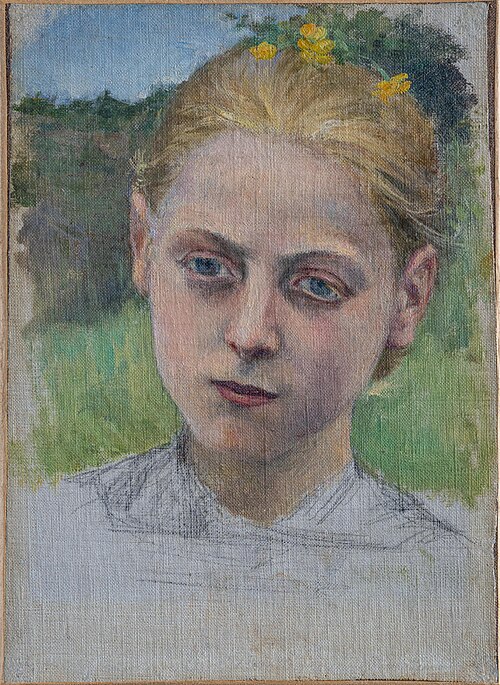 Face of a Girl, 1890, Kuroda Seiki