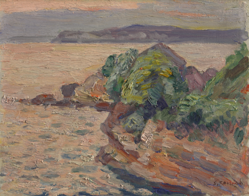 At Kamakura (at Kotsubo), 1915, Kuroda Seiki