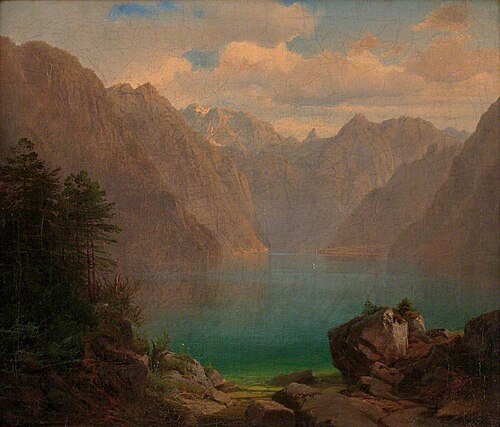 Lake Landscape, , Eduard Peithner von Lichtenfels