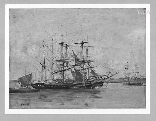 Schiffe im Hafen, 1853, Paul Baudry