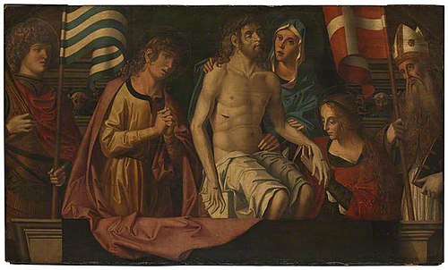 The Dead Christ with the Virgin and Saints, 1506, Marco Palmezzano