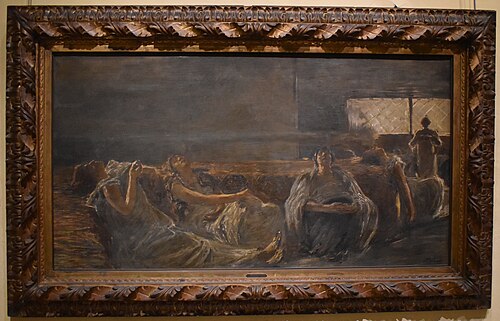 Haschisch: opium smokers, 1887, Gaetano Previati