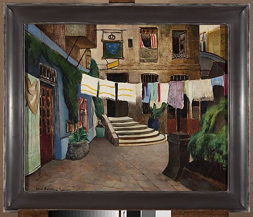 St. Julien des Pauvres backyard in Paris, 1925, Adam Malicki