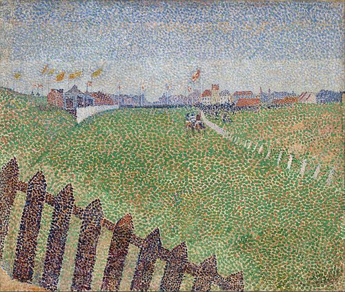 The Wellington Racecourse in Drizzle (Ostende), 1888, Willy Finch