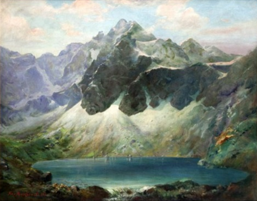 Tatra landscape., 1923, Aleksander Mroczkowski