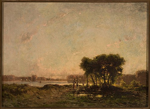 Landscape at sunset, 1880, Aleksander Swieszewski