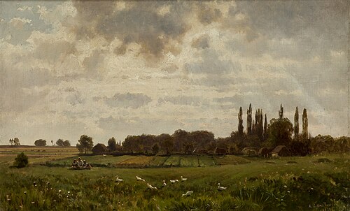 Village Masłowice, 1873, Aleksander Swieszewski