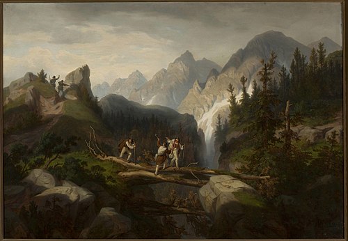 Smugglers in the Tatra Mountains, 1870, Alfred Schouppé