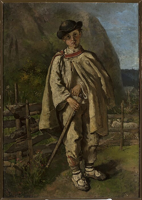 Portrait of a Highlander boy, 1878, Antoni Gramatyka