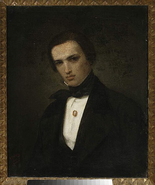 Portrait of a young man, 1845, Antoni Kolberg