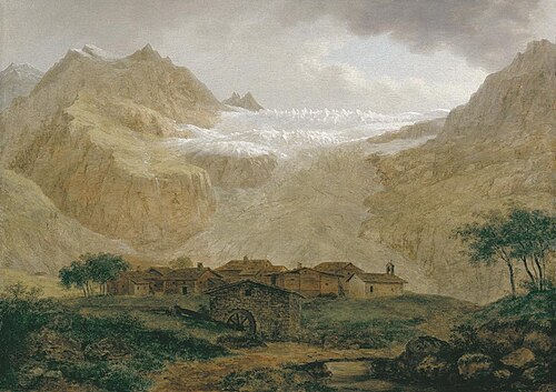 Glacier du Tour im Chamonixtal, 1796, Ludwig Hess