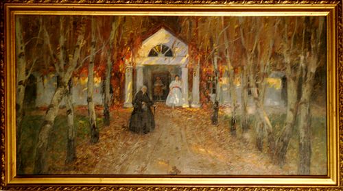 Przed dworem, 1920, Bronisława Rychter-Janowska