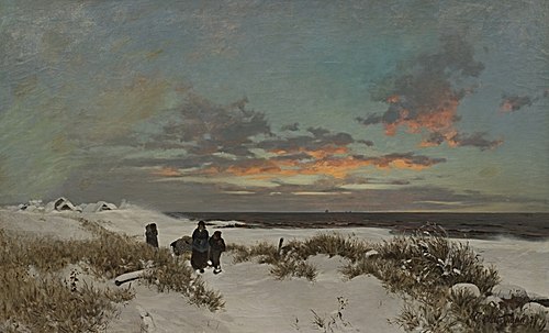 Winterabend am Meer (Colberg), 1877, Carl Saltzmann